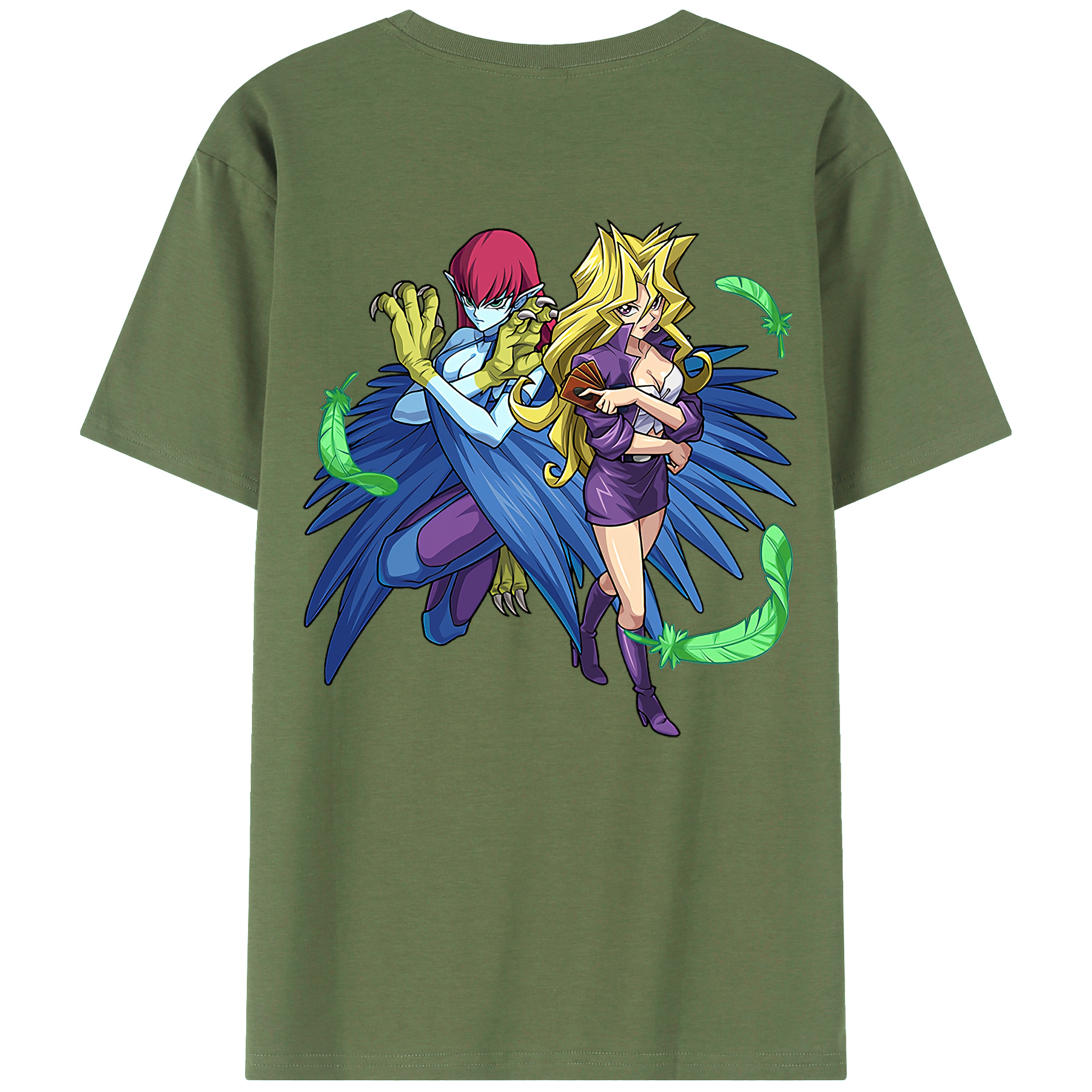 （画像用） 遊☆戯☆王 Yu-Gi-Oh! 綿100％ メンズ半袖Tシャツ（バックプリント） 通気性